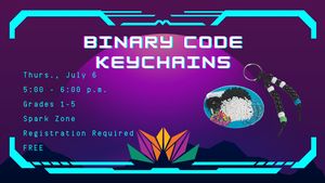 Binary Code Keychain